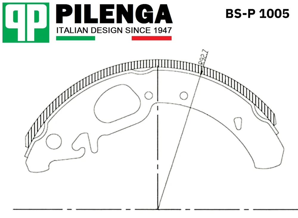 Pilenga BS-P 1005 Колодки тормозные барабанные (заменен на BS-P 1005 N), фото 1