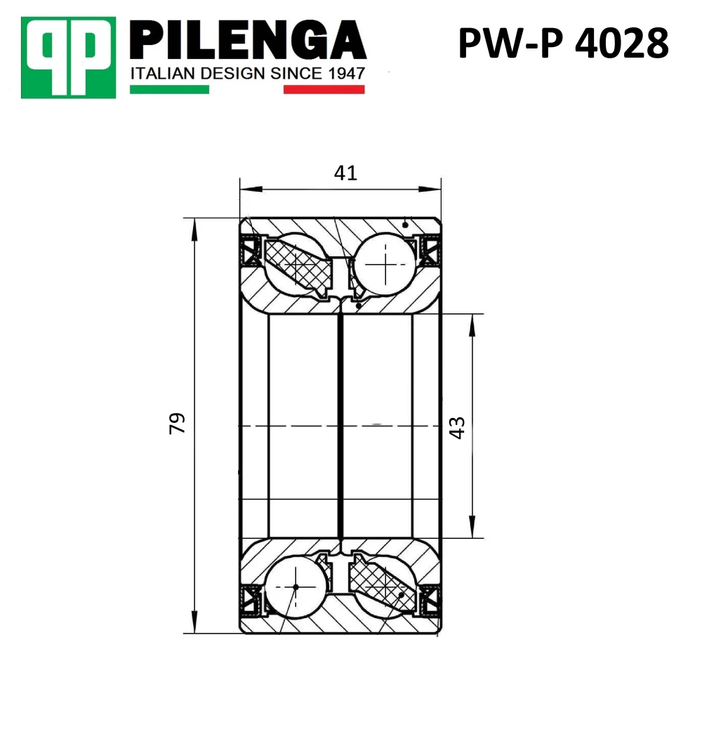 Pilenga PW-P 4028 Подшипник ступицы передней, фото 1